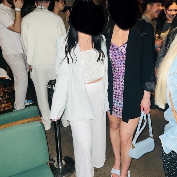 ASOS white sequin cropped top - Picture 6 of 9